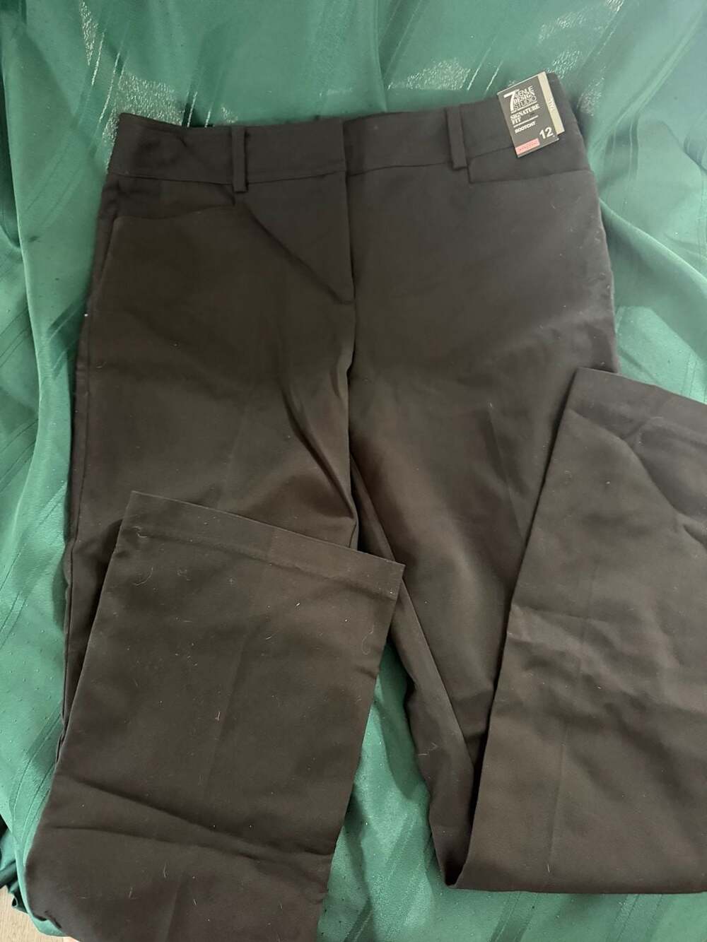 7th Avenue Design Studio Signature Fit Bootcut Pants Black Size 12 Tall